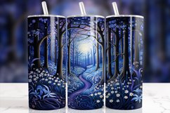Evening In A Winter Forest Tumbler Wrap Design Product Image 1