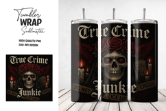 Dark Gothic True Crime Tumbler Wrap PNG Product Image 1