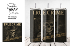 Detective Skull True Crime Tumbler PNG Product Image 1