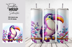 Colorful Toucan on Branch Tumbler Wrap Product Image 1
