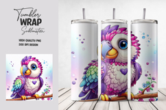 Rainbow Parrot Cute Bird Tumbler Wrap Product Image 1
