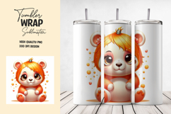 Highland Cow Orange Fur Tumbler Wrap Product Image 1