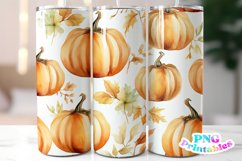 Fall Pumpkin 20 oz Skinny Tumbler Wrap Product Image 1