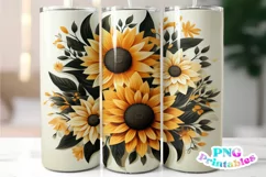 Sunflower 20 oz Skinny Tumbler Wrap Product Image 1