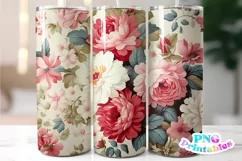 Floral 20 oz Skinny Tumbler Wrap Product Image 1