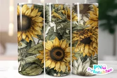 Sunflower 20 oz Skinny Tumbler Wrap Product Image 1