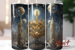 3d sublimation tumbler wrap / fantasy tumbler / fantasy city Product Image 1