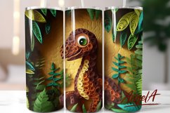 Dinosaur tumbler sublimation wrap / 3d dinosaur baby Product Image 1