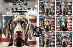 4th Of July Dog Tumbler PNG Bundle - 4th of July Bundle Product Image 1