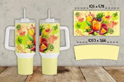 Tropical Vibes Tumbler Wrap 40oz | Tropical Cocktail T-shirt Product Image 3