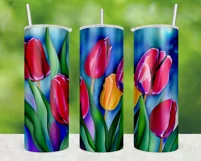 Beautiful Tulips Tumbler Digital Sublimation Design Product Image 5