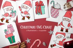 Santa clip art, Christmas clipart, merry christmas svg Product Image 1