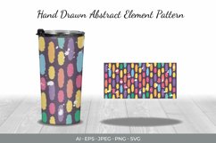Abstract Element Pattern Tumbler Wrap Design Product Image 1