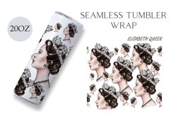 Tumbler wrap 20 oz Elizabeth Queen of Great Britain Product Image 1