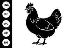Chicken Silhouette SVG Product Image 1