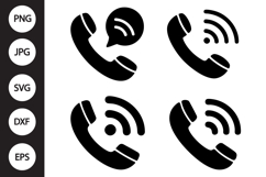 Phone Call SVG, Phone Call Clipart Product Image 1