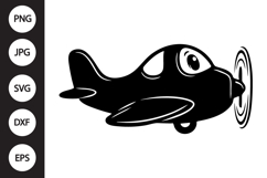 Cartoon Airplane SVG Product Image 1