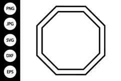 Octagon Double Frame SVG Product Image 1