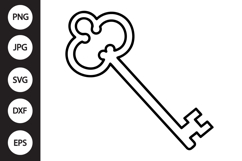Vintage Key SVG Product Image 1