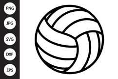 Volleyball Outline SVG, Coloring Page Product Image 1
