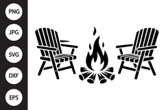 Campfire Chairs SVG Product Image 1