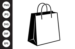 Paper Bag Silhouette SVG Product Image 1