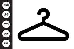 Clothes Hanger Silhouette SVG Product Image 1