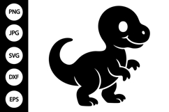Cute Baby Dinosaur SVG Product Image 1