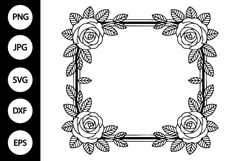 Floral Frame SVG Product Image 1
