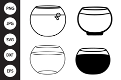 Fish Bowl SVG, Fish Bowl Clipart Product Image 1