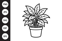Potted Plant SVG Product Image 1