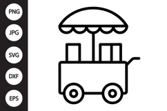Ice Cream Cart SVG Product Image 1