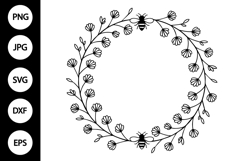 Bee Wreath SVG Product Image 1