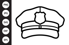 Police Hat SVG Product Image 1