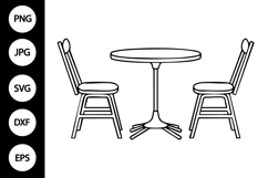Chairs and Table SVG Product Image 1
