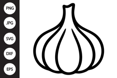 Garlic Outline SVG, Coloring Page Product Image 1