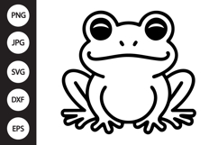 Frog Outline SVG, Coloring Page Product Image 1