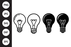 Light Bulb SVG, Light Bulb Clipart Product Image 1