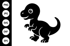 Cute Baby Dinosaur SVG Product Image 1