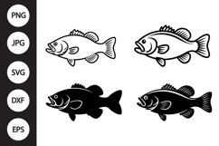 Smallmouth Bass SVG, Smallmouth Bass Clipart Product Image 1