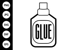 Outline Glue Bottle SVG, Coloring Page Product Image 1