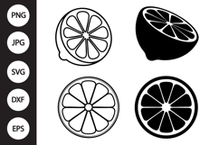 Lemon Slice SVG, Lemon Slice Clipart Product Image 1
