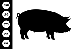 Silhouette Pig SVG Product Image 1