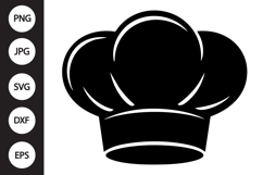 Chef Hat Silhouette SVG Product Image 1