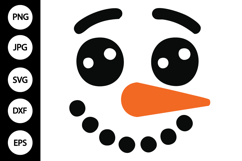 Snowman Face SVG Product Image 1