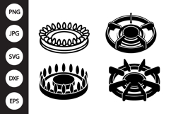 Gas Burner SVG, Gas Burner Clipart Product Image 1