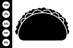 Kawaii Taco Silhouette SVG Product Image 1