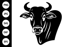 Brahman Bull Head SVG Product Image 1
