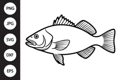 Black Drum Fish SVG Product Image 1