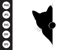 Peeking Cat SVG Product Image 1